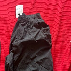 Zara parachute pants in black